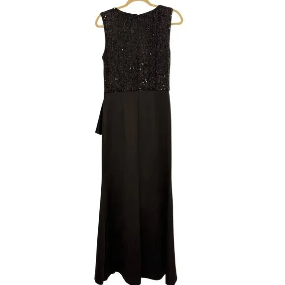 Jessica Howard Womens Black Sequin Gown Size 10 women dress - Picture 10 of 12